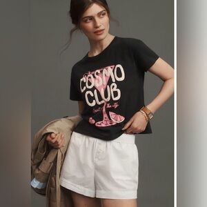 Anthropologie Girl Dangerous Tee COSMO CLUB FADED BLACK CLASSIC TEE M